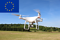 Drohne mit EU-Flagge